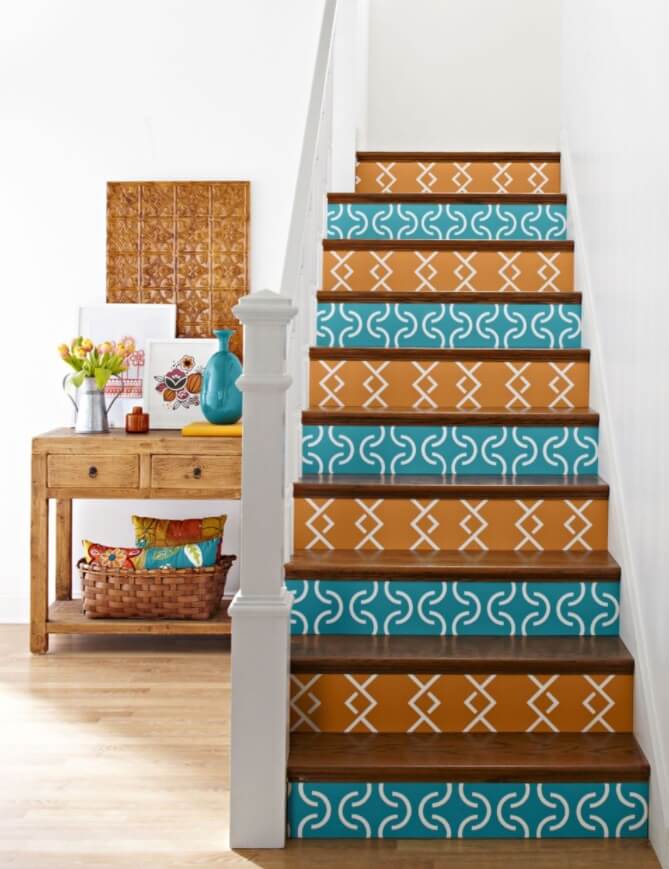 patterned staircase