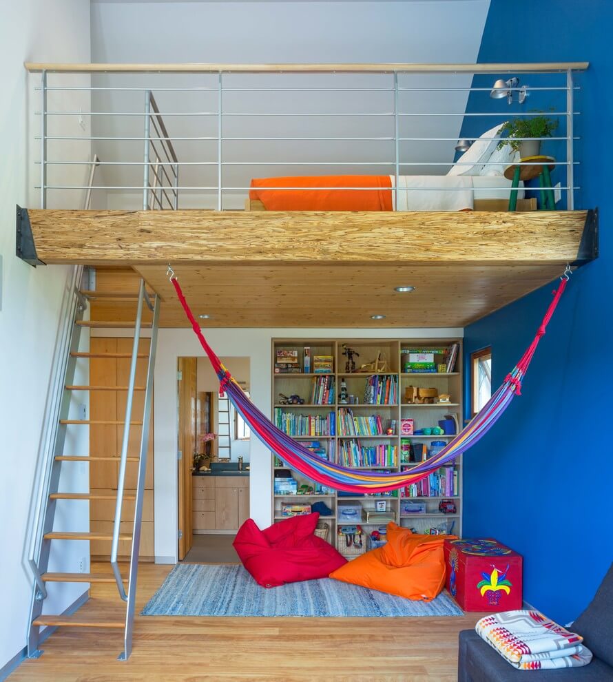Lofted Bed With Playroom Beneath
