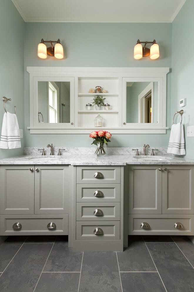 Contemporary Vanity With Compact Storage