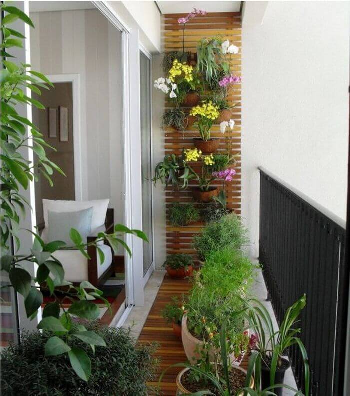Vertical Garden In The Balcony