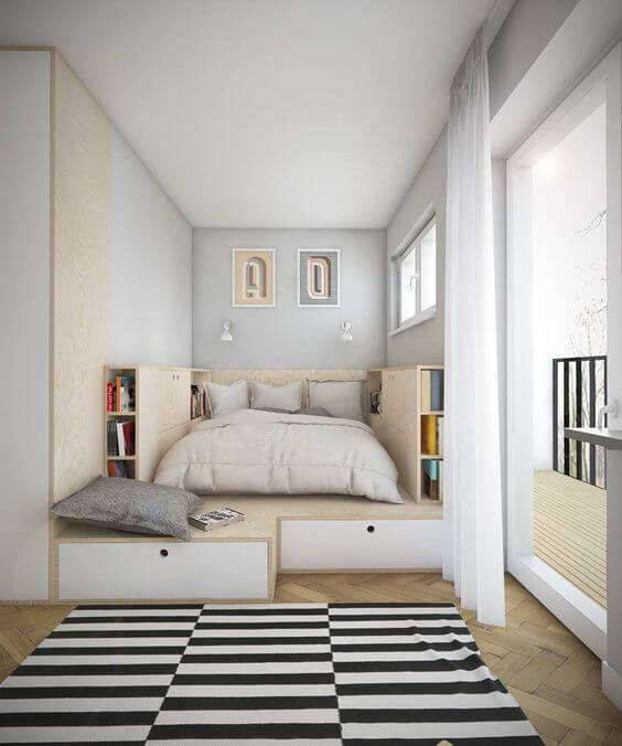 Compact Bedroom Creative Storage