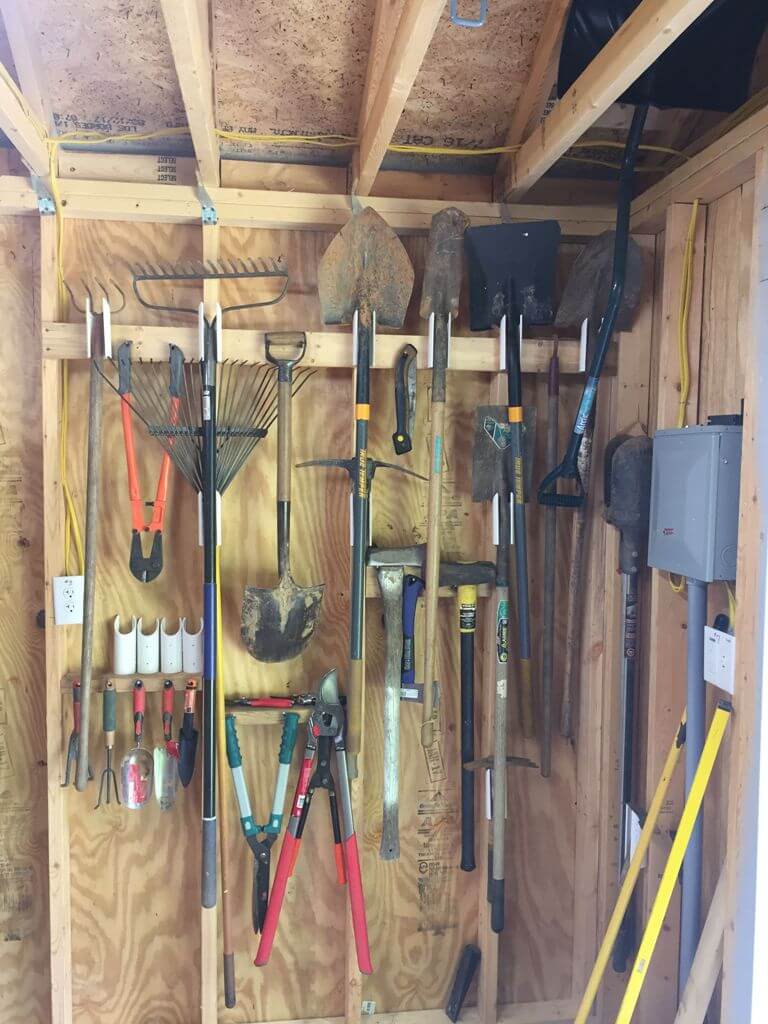 Exterior Shed Wall Storage