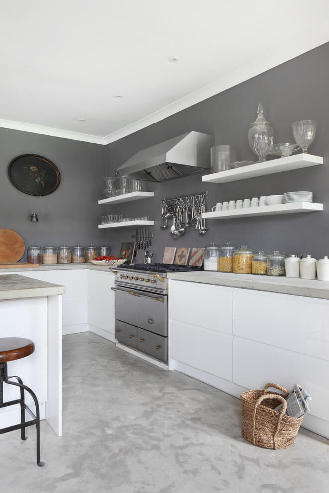Neutral Grey Kitchen Paint