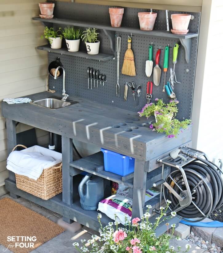 Potting Bench With Sink