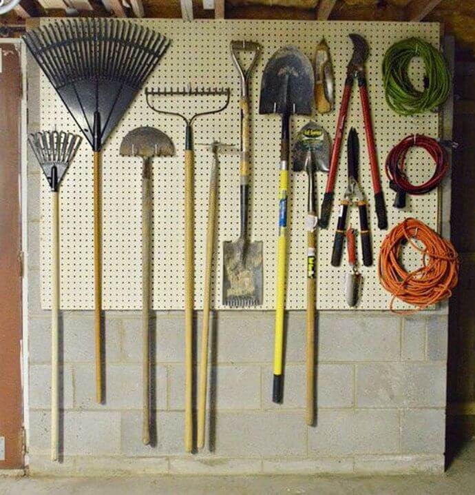 Quirky Pegboard Tools Storage