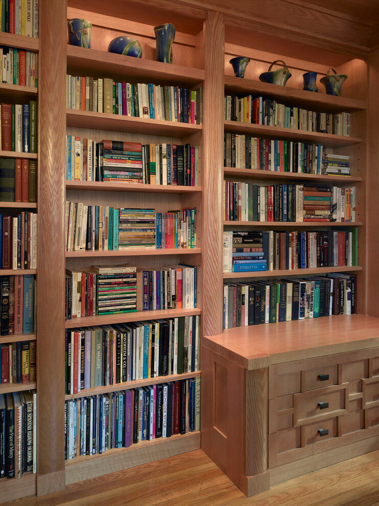 Wooden Wall Bookshelf Design