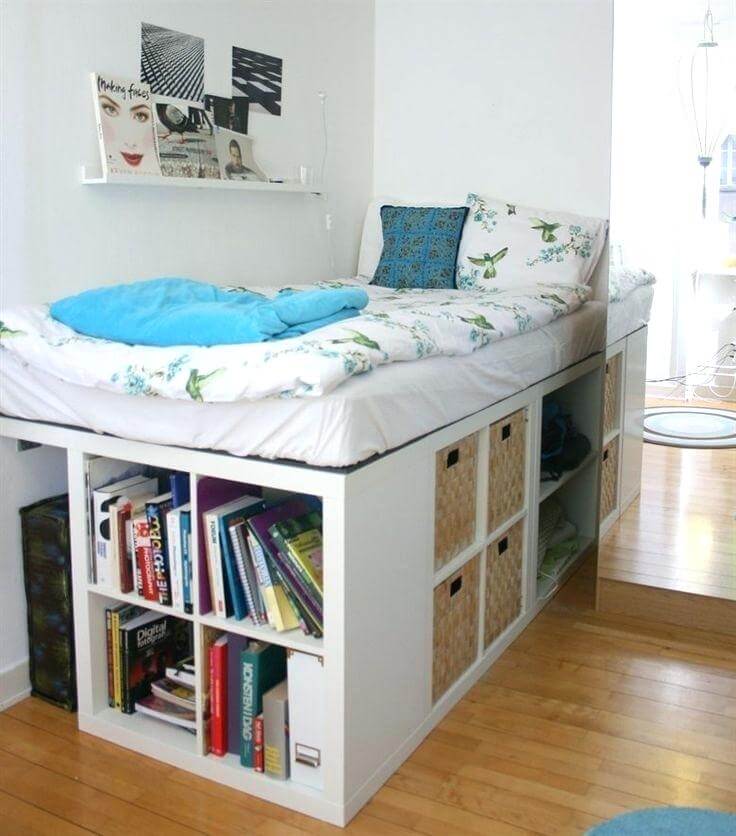 Lofted Bed With Storage Underneath