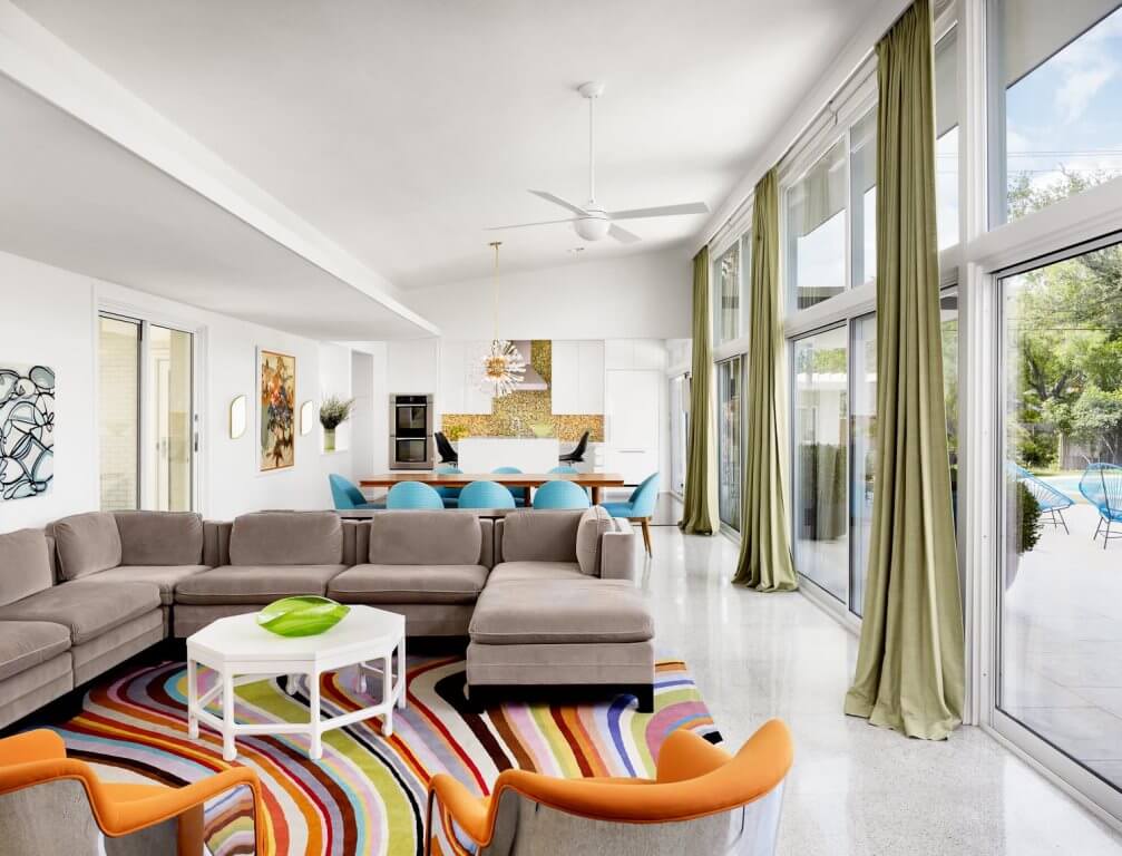 Vibrant Open Living Room Decor