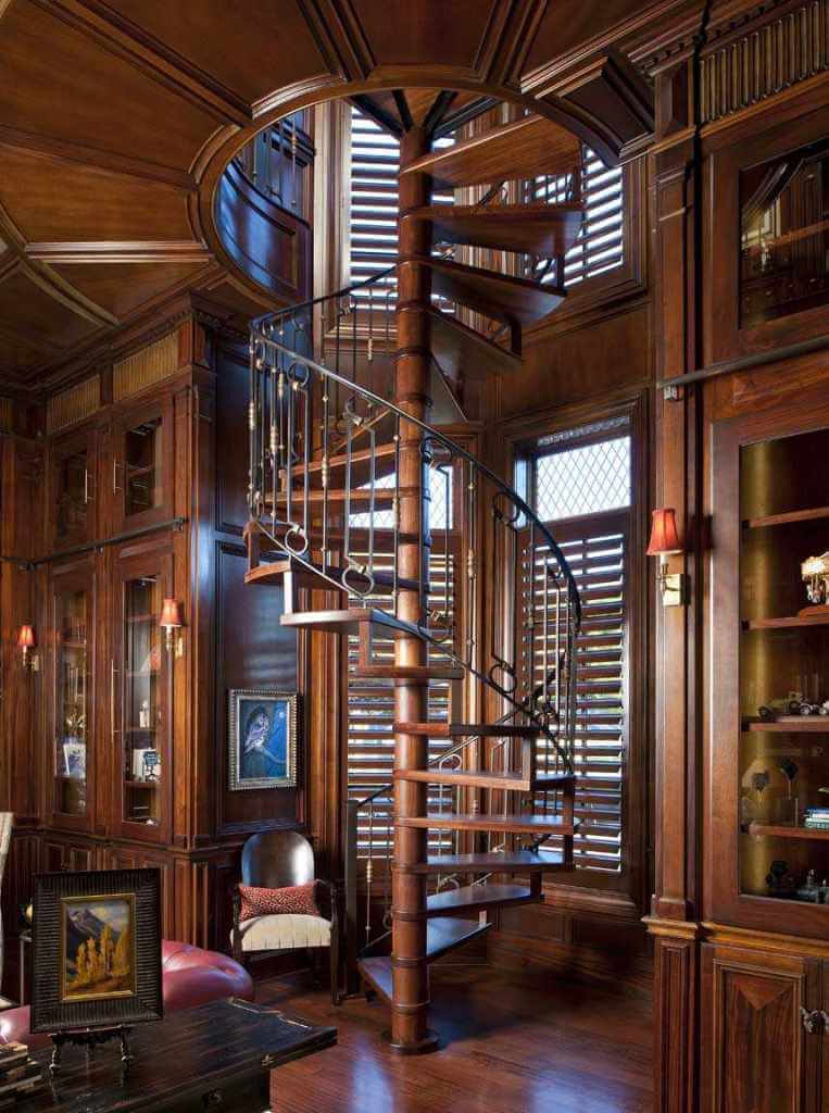 Spiral Design For Traditional Staircase