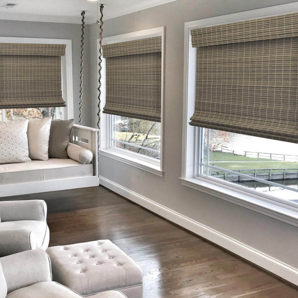 Bamboo Blinds Mounted Inside