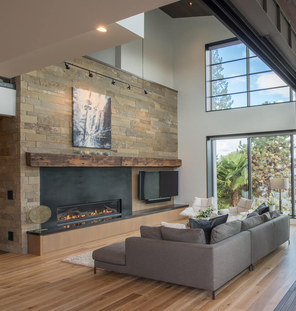 Contemporary Brown Living Room Design