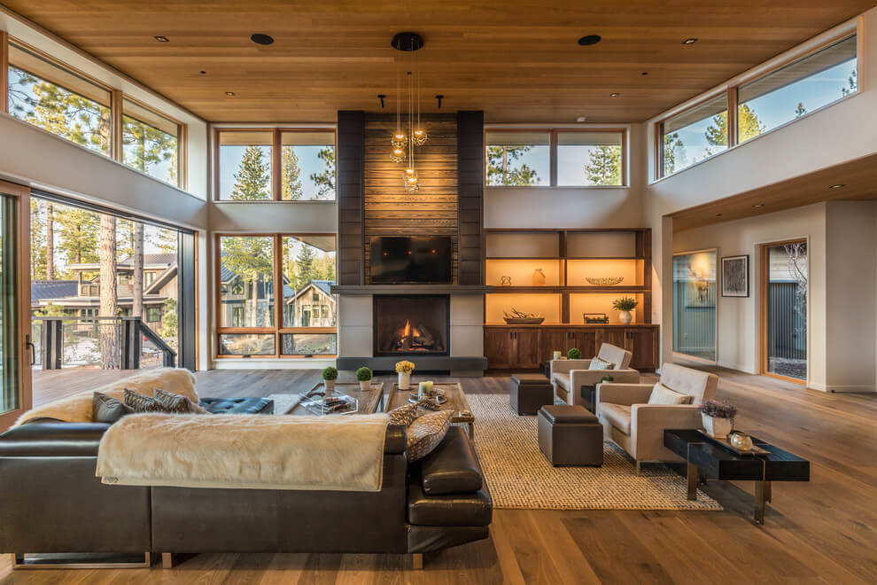 Rustic Brown Living Room Design