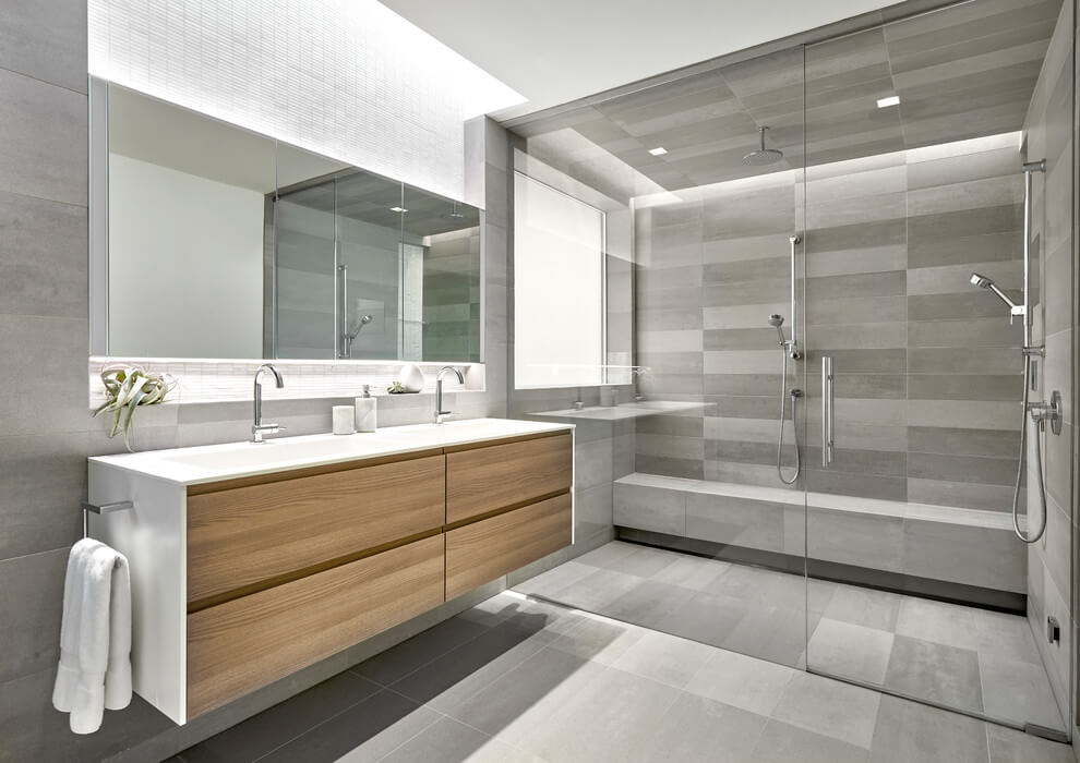 Sleek Grey Bathroom Decor