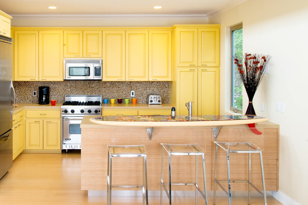 Traditional Kitchen In Yellow Tones