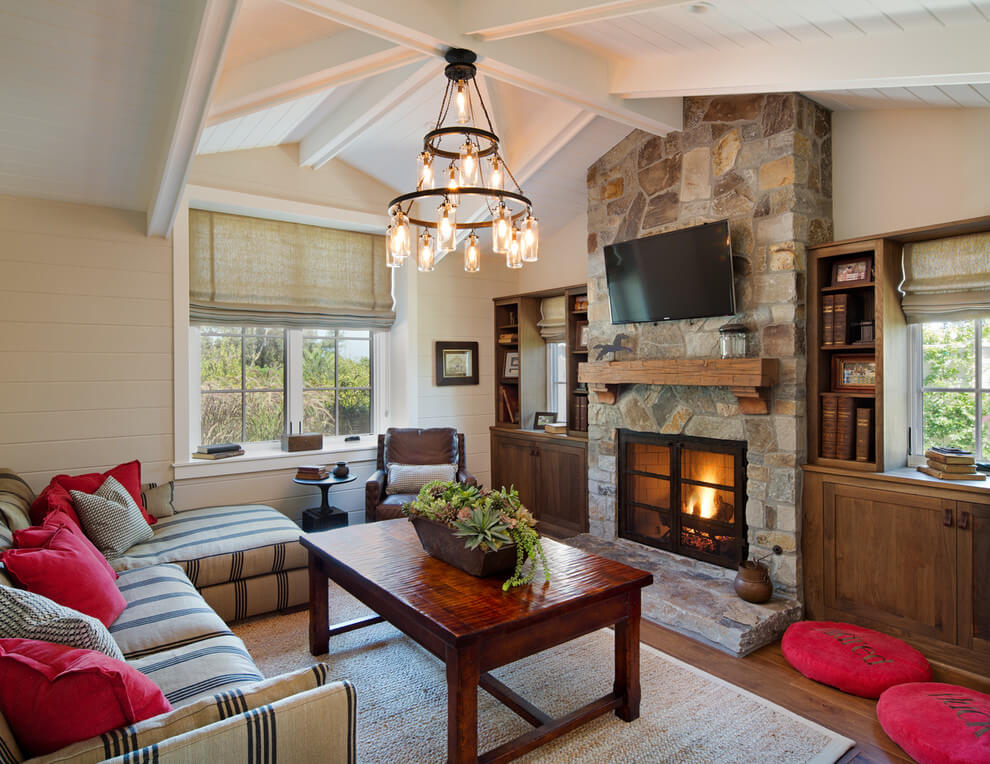 Warm Coastal Living Room Decor